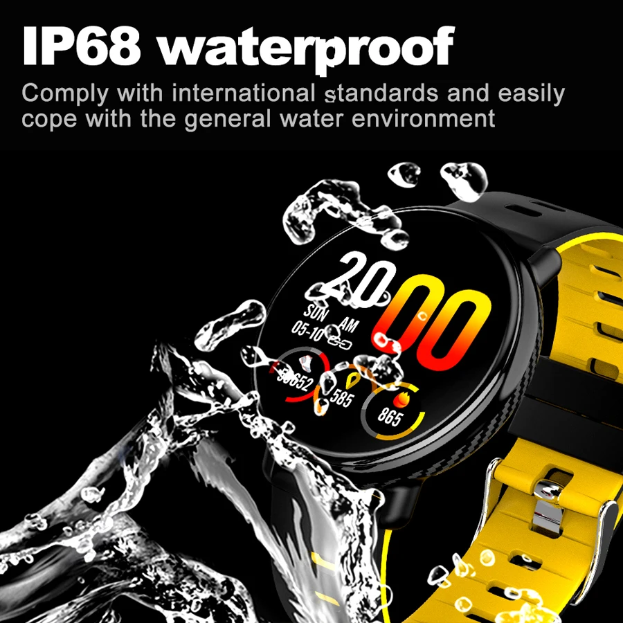 Новинка, умные часы SENBONO K1, IP68, водонепроницаемые часы, фитнес-трекер, монитор сердечного ритма, мужские и женские Смарт-часы для IOS Android