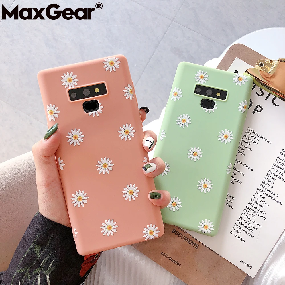 

Girly Cute Daisy Chrysanthemum Soft Silicone Cases For SamSung Galaxy S8 S9 S10 Plus S10E E Note 8 9 S9Plus Flowers Floral Cover