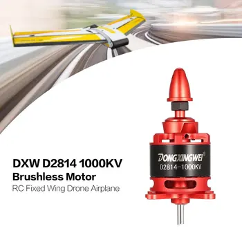 

DXW D2814 2814 1000KV 3-4S 6mm Outrunner Brushless Motor for RC FPV Fixed Wing Drone Airplane Aircraft 12x6 Propeller