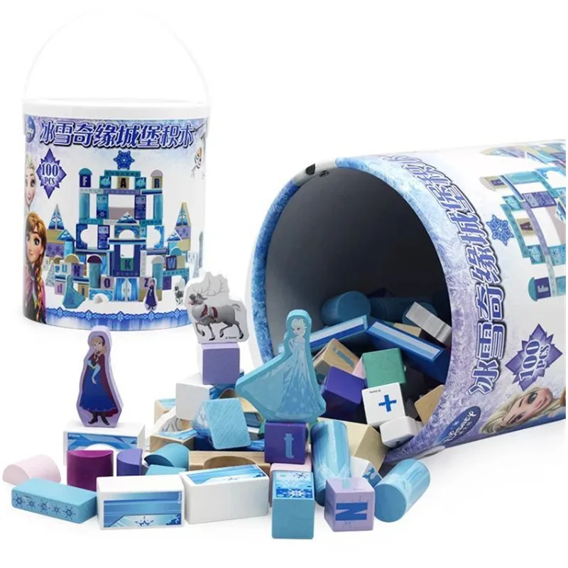 Disney Frozen Romance Bucket строительные блоки для детей 100 детские игрушки девочек в замке