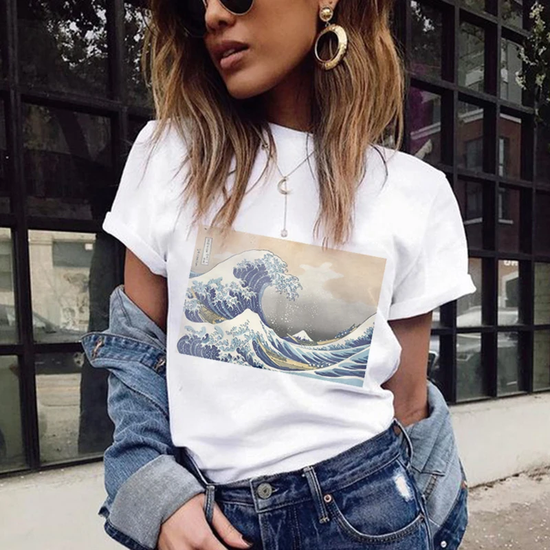 Summer Women T-shirt VOGUE Letter Printed Tshirts Casual Tops Tee Harajuku Vintage White Shirt Woman Clothing Female - Цвет: 1213