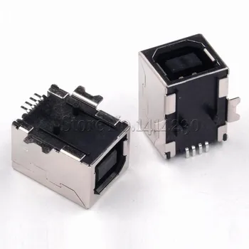 

10Pcs Type B Female SMT 180 degree USB-B SMD USB-BF For fax communication interface