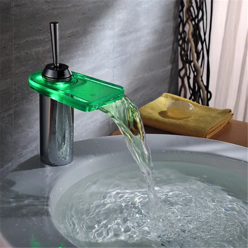 

LED Kitchen Faucet Temperature Sensor Control Bathroom Accessories torneira cozinha banheiro Tap
