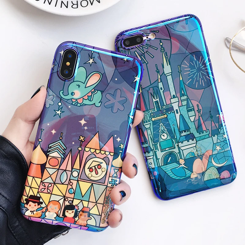 Blu-Ray Colorful Pattern Flower Phone Case For iPhone X 6 6S 7 8 Plus Fashion Glossy Planet Universe Series Back Cover