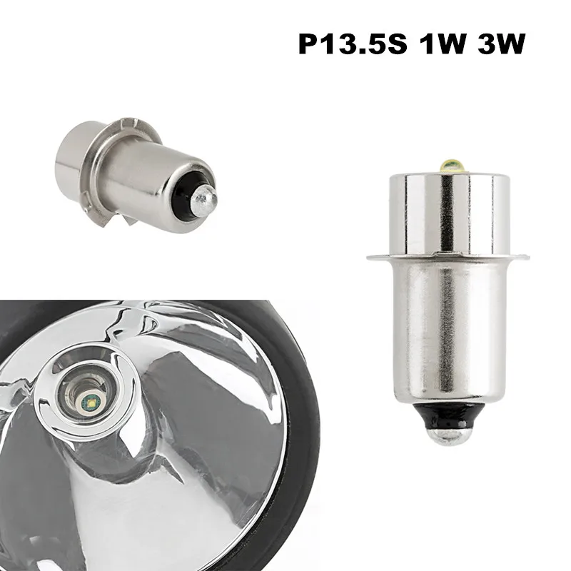 LED 전구 교체 손전등, 작업 전구 조명, P13.5S, 3W, 18V, 12V, 6-24V, 6000K