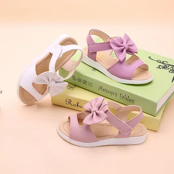 

Summer Kids Children girls Sandals Shoes Bowknot Girls Flat Princess Shoes children\\'s girls shoes