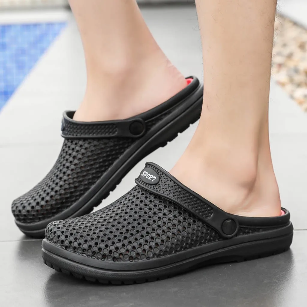 

Sandals Men shoes 2019 Men's Summer Hole Shoes Sandals Breathable Casual Outdoor Non-Slip Fashion Sandals Beach Slipper