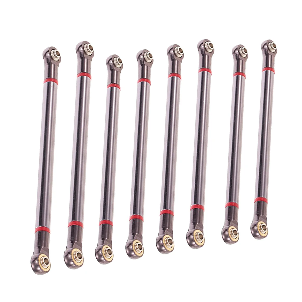 1/10 RC Vehicle Model Steering Servo Linkage Pull Rod Connectors 8x Upgrade Parts for Axial SCX10 Car