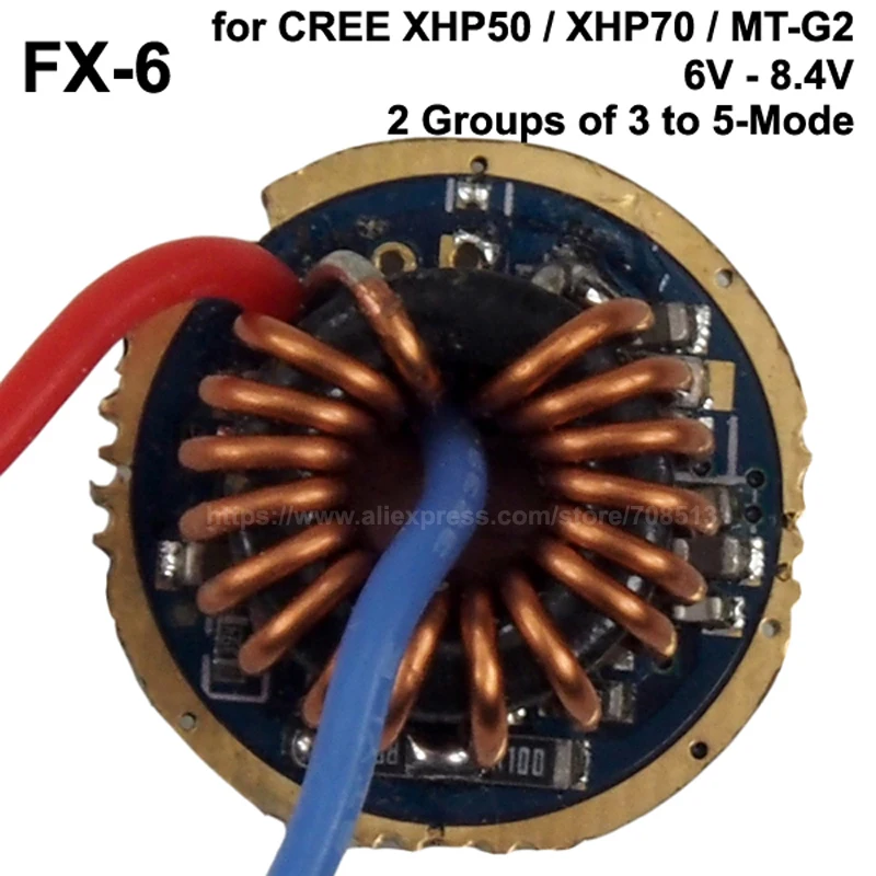 Новинка FX6 22 мм 6 В 240 5 А 2 группы от 3 до режимов печатная плата драйвера для Cree XHP50 /