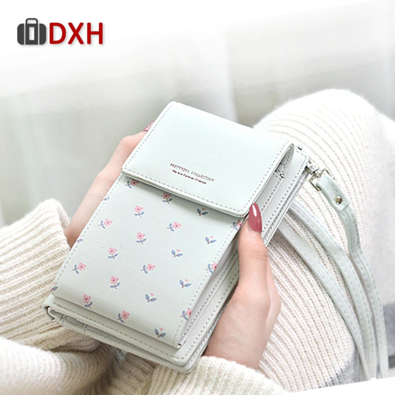 

2019 Mini Crossbody Shoulder Bags Women Long Flower Multi-functional Cell Phone Purse Ladies Small Handbags Female Messenger DXH