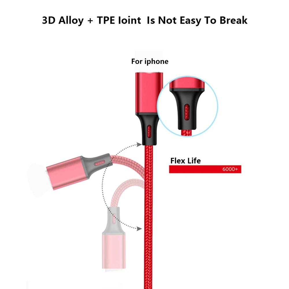 3 в 1 микро usb кабель для зарядки Android USB iPhone type C 2 A быстрая м универсальный
