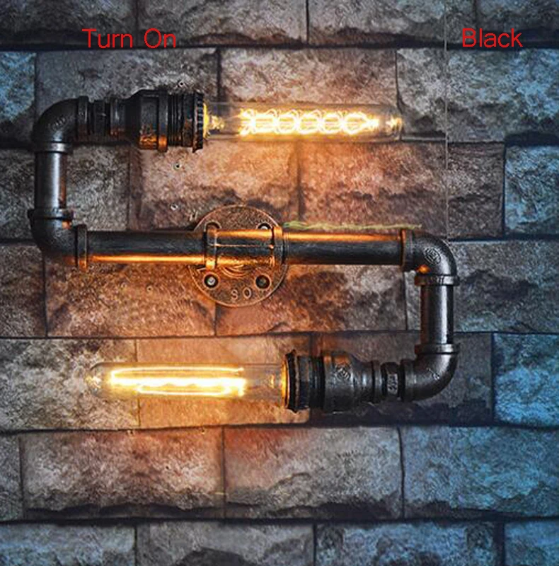 Винтажный Ретро лофт настенные светильники водопровод фон бар паб кафе ресторан прохода лестницы коридор зал Паб Клуб настенные бра бюстгальтер
