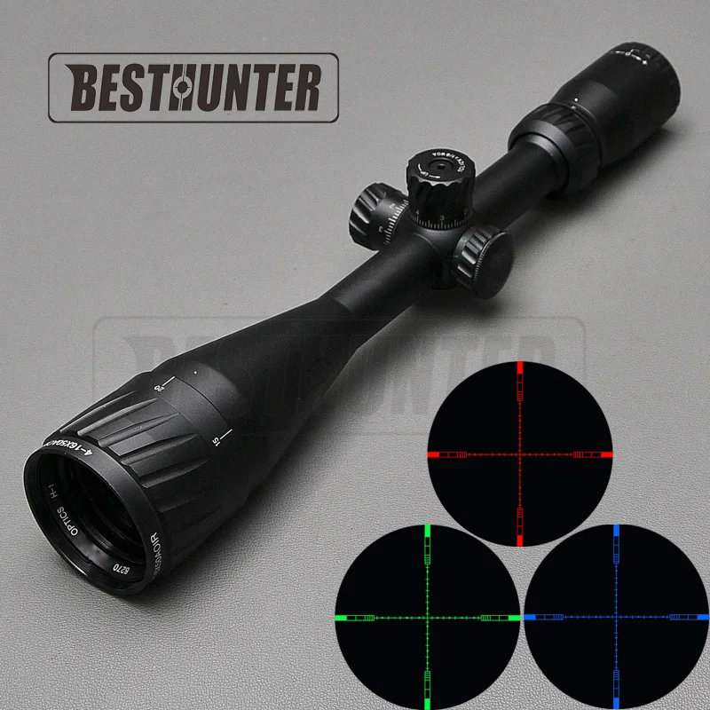 

HAVVKE 4-16x50 AOIR Tactical Sniper Scopes Hunting Optics Riflescope RGB Illuminated With Sunshade For Air Weapons