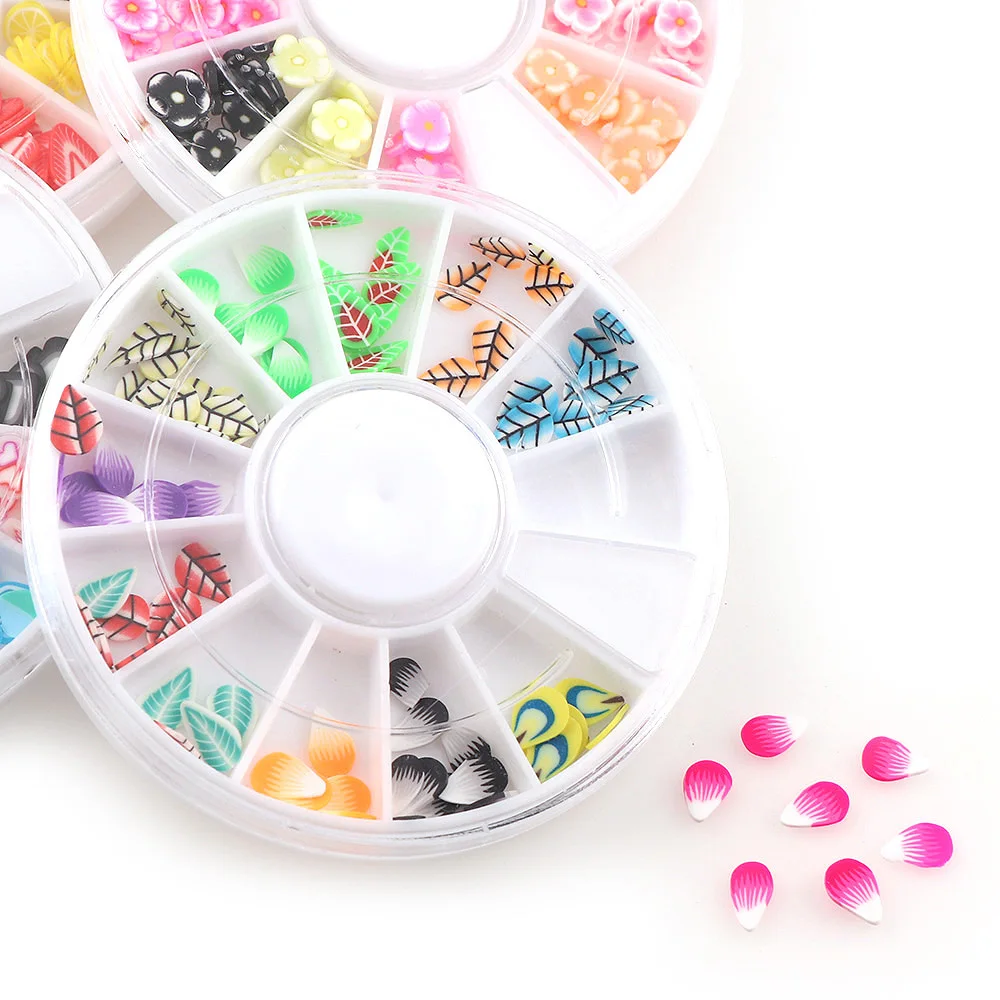

1 Box Mixed Style 3D Mixed Shape DIY Design Slice Petals Nail Art Decoration Manicure Tips Women Beauty