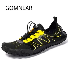 GOMNEAR aqua обувь для мужчин Открытый дышащий Быстросохнущий Треккинг обувь нескользящие Туризм Легкие беговые мужские кроссовки