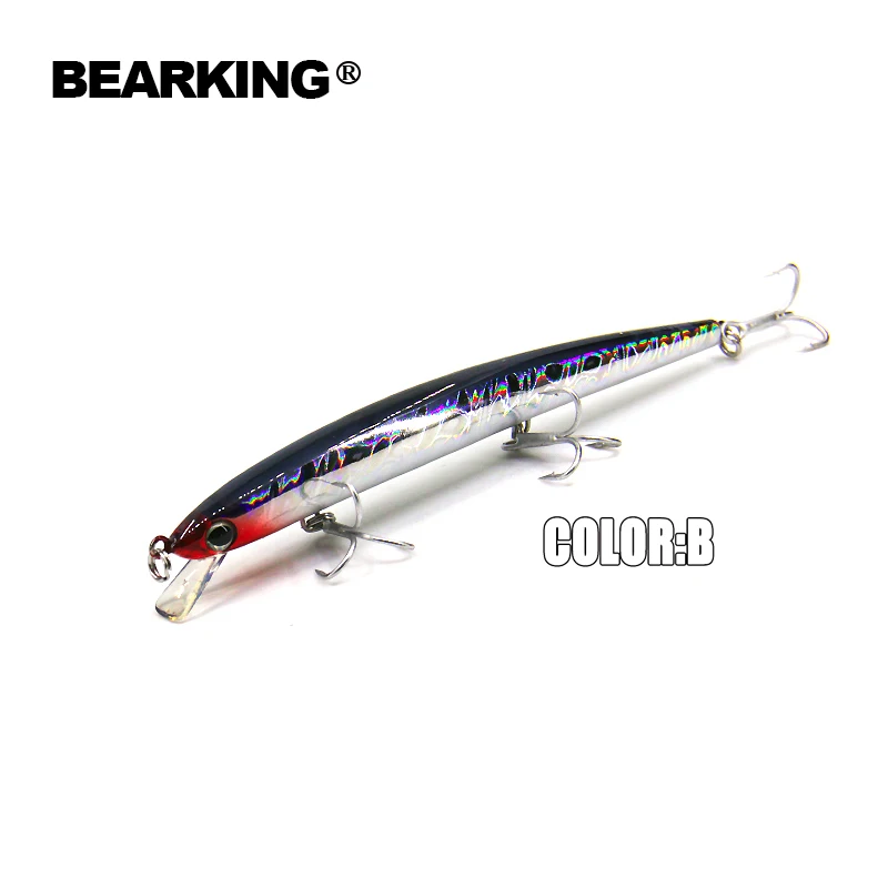 BearKing 180mm/26g,5pcs/.lot. Color send randomly! 2016 good fishing lures minnow,quality professional minnow