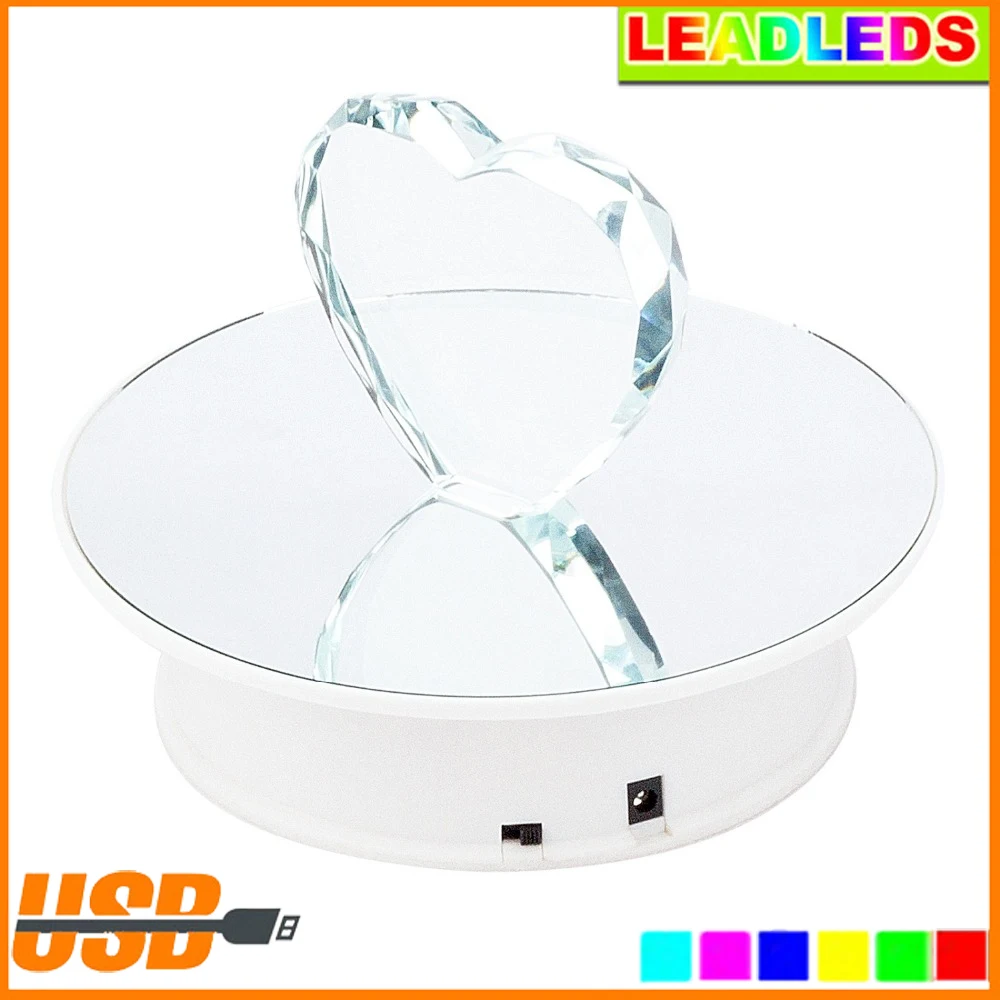 20CM Mirror Surface Mobile phone Display Electric Motorized Rotating Display Turntable for jewelry Toys Automatic rotation 2017 new special offer the rotating base acrylic transparent plastic turntable rotation display accessories 15cm manual
