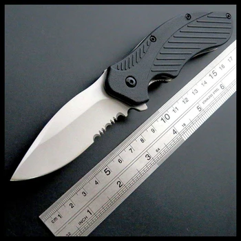 

BJL New Designed Knife Outdoor Folding Knives 8Cr13Mov Serrated Steel Blade Glass Fiber Handle EDC Hand Tool 1605ST