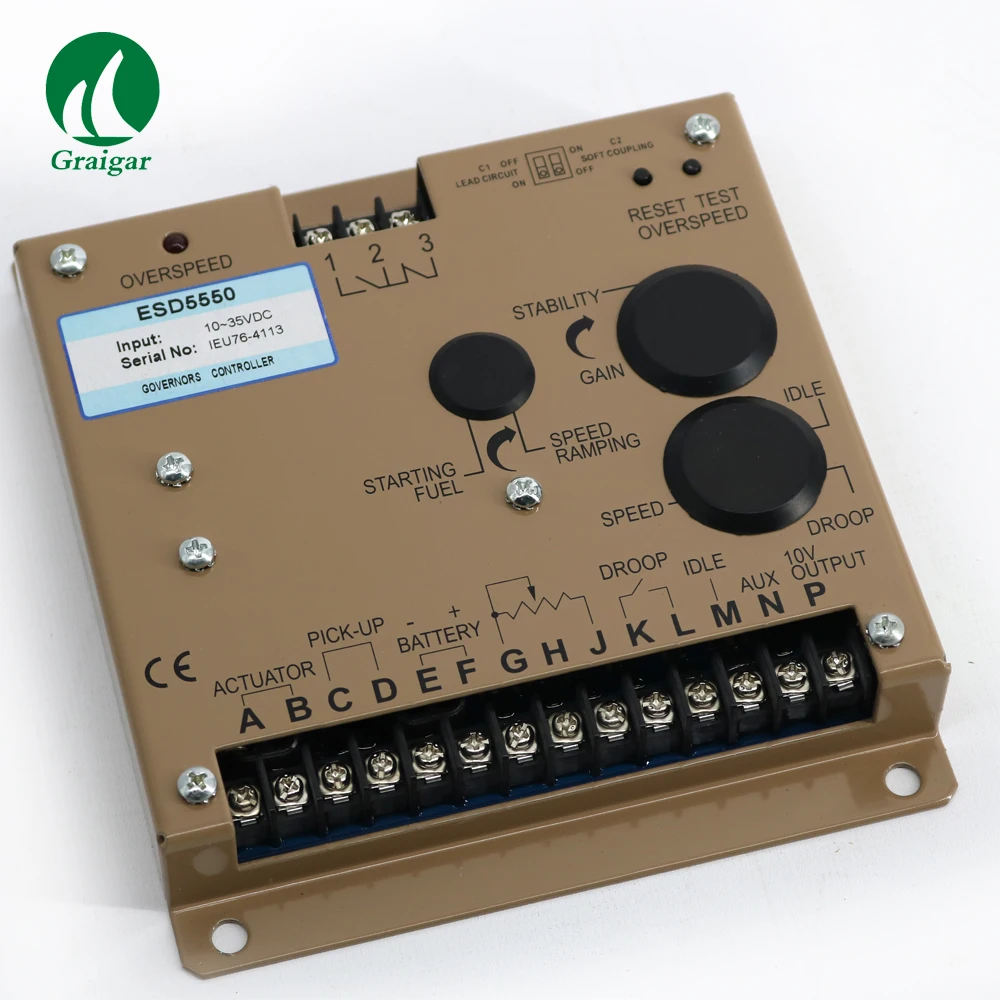 

Digital Generator Speed Control Unit ESD5550 Supply 12 or 24 VDC Battery System