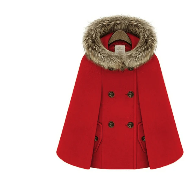 Price New Retro 2018Winter Coats For Women British Style Cap Shawl Cloak Cape Femme Women Wool Coat