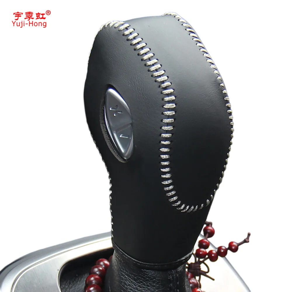 Yuji-Hong Car Gear Covers Case for Ford Focus 2012- KUGA 2013-2015 Ecosport Fiesta Mondeo 2013 Fusion Genuine Leather Cover