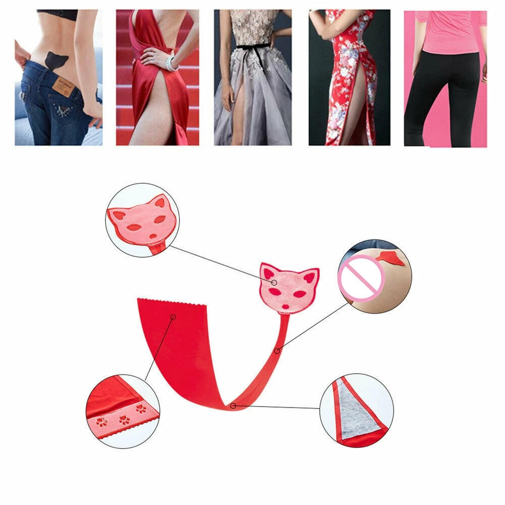 

Women Sexy Cat Seamless Panties Briefs C String Self Adhesive Thongs Underwear Lingerie Invisible Exotic underwear