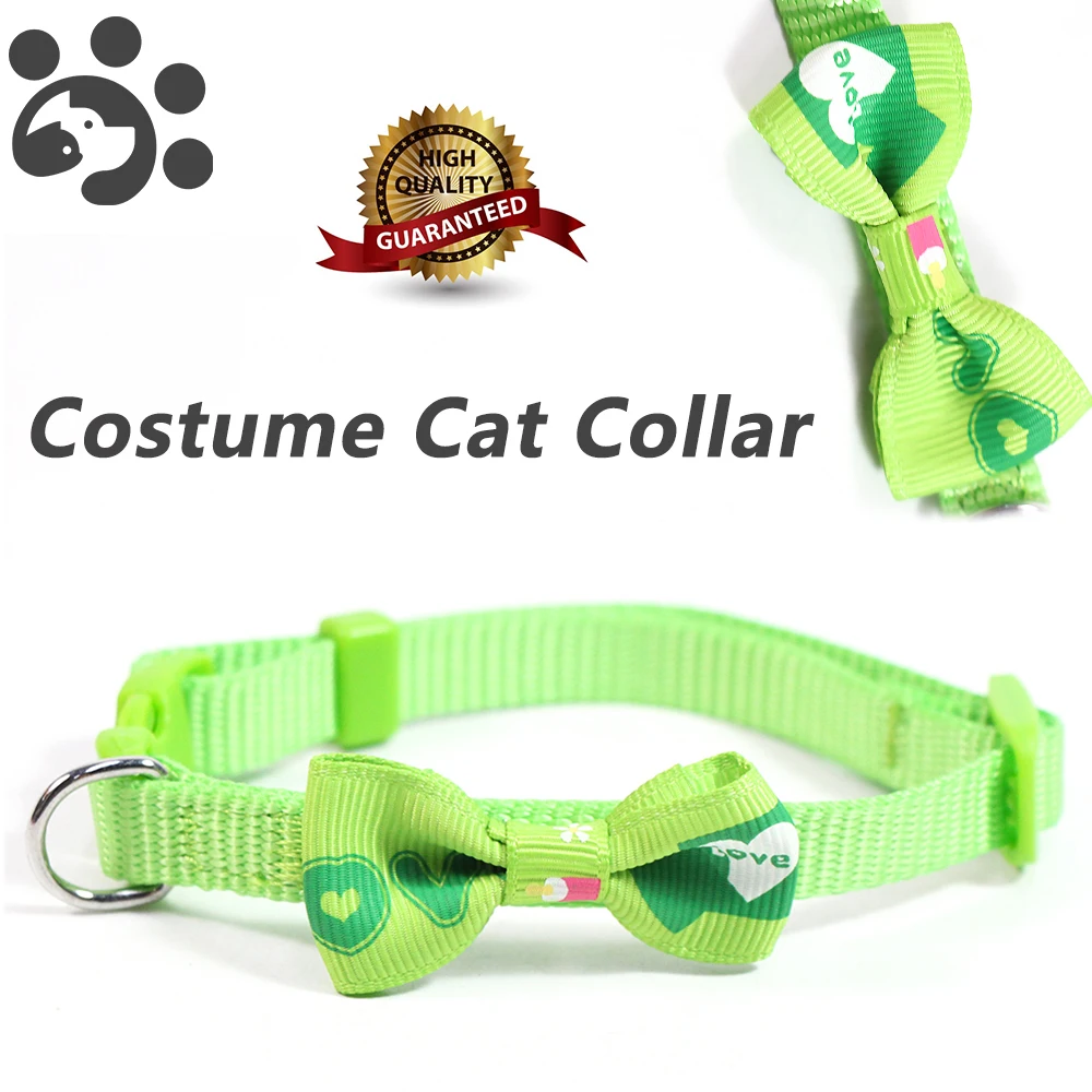 Green-Nylon-Dog-Collar-Adjustable-Collars-for-Cat-Necklace-Leash-Solid- (7)