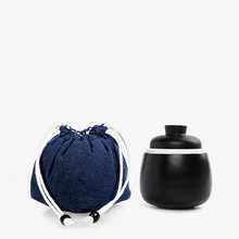 PINNY Новое поступление Портативный чайный сервиз высокое качество дорожный керамический чайный горшок черно-белая фарфоровая чайная чашка подходит для офисного использования