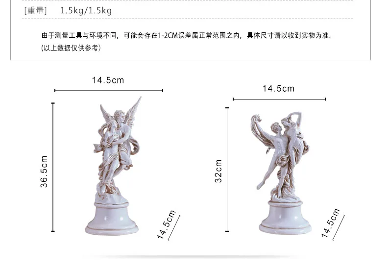 Континентальный замужний Ангел скульптура античное серебро ремесла ден Гостиная ТВ шкаф украшение 14 см X 36 см