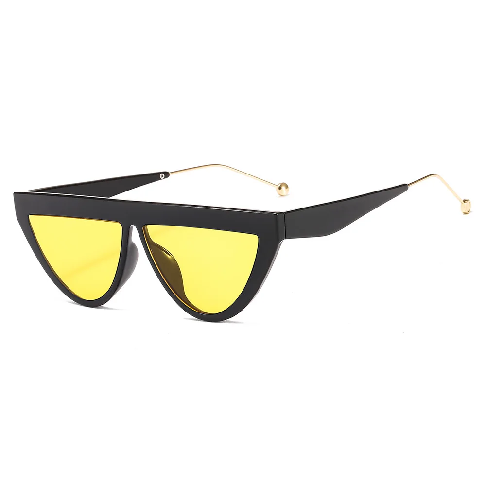 Кошачий глаз, солнцезащитные очки в горошек, для женщин, роскошный бренд, Модные оттенки, для девушек, плоский верх, солнцезащитные очки, Ретро стиль,, очки, UV400 Oculos De Sol - Цвет линз: C4