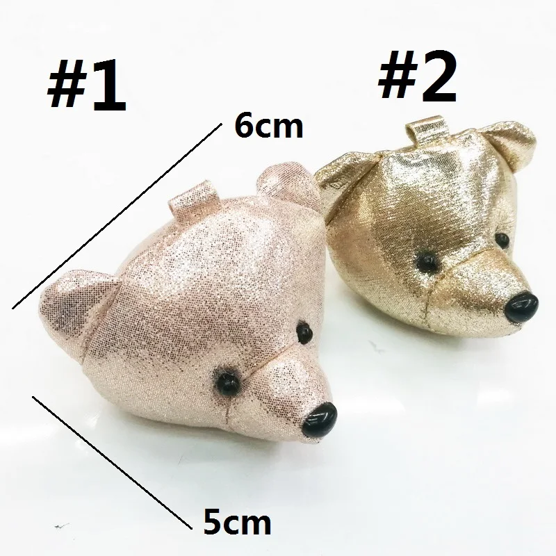 6cm leather bear head 8