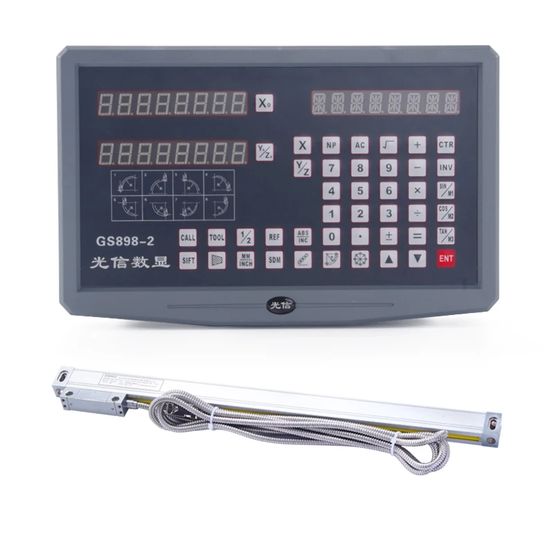 

DRO 2 Axis 3 Axis digital readout with 0~3PCS 0~1000mm digital linear scale encoder For DRO Milling lathe drill machine grinder