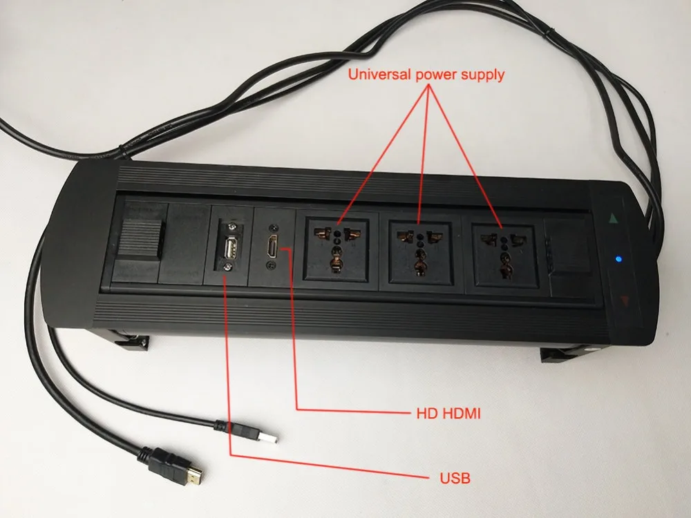 

Universal power supply / Electric rotation Desktop socket /hidden/HDMI USB CABLE socket/Can choose function module