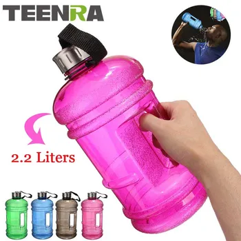 

TEENRA 1Pcs 2.2L Water Bottle Outdoor Sports Running Fitness Water Bottle Camping Climbing Drinking Bottle For Picnic Drinkware