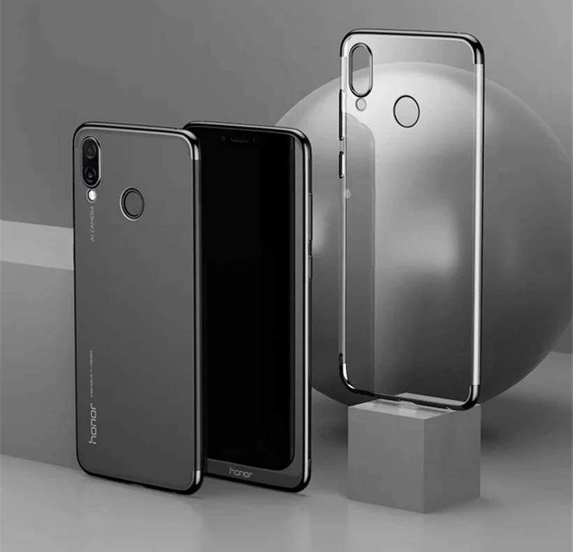 Ultra Thin Soft Transparent TPU Case For Huawei Honor 8x clear plating bumper cover Honor 8x Huawei Phone Case Capa (5)