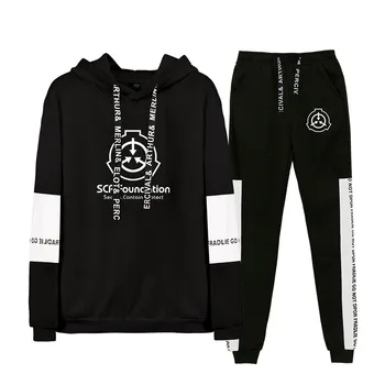 

2019 Autumn/Winter Scp Foundation New album Hip Hop Hoodies Sweatshirts And Sweatpants Men Two Piece Set Hooded Suit Velvet