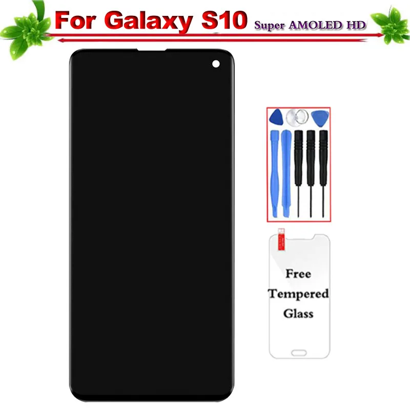 

Super Amoled for SAMSUNG Galaxy S10 G9730 SM-G9730 LCD Display Touch Screen Digitizer Assembly Replacement for Galaxy S10 lcd