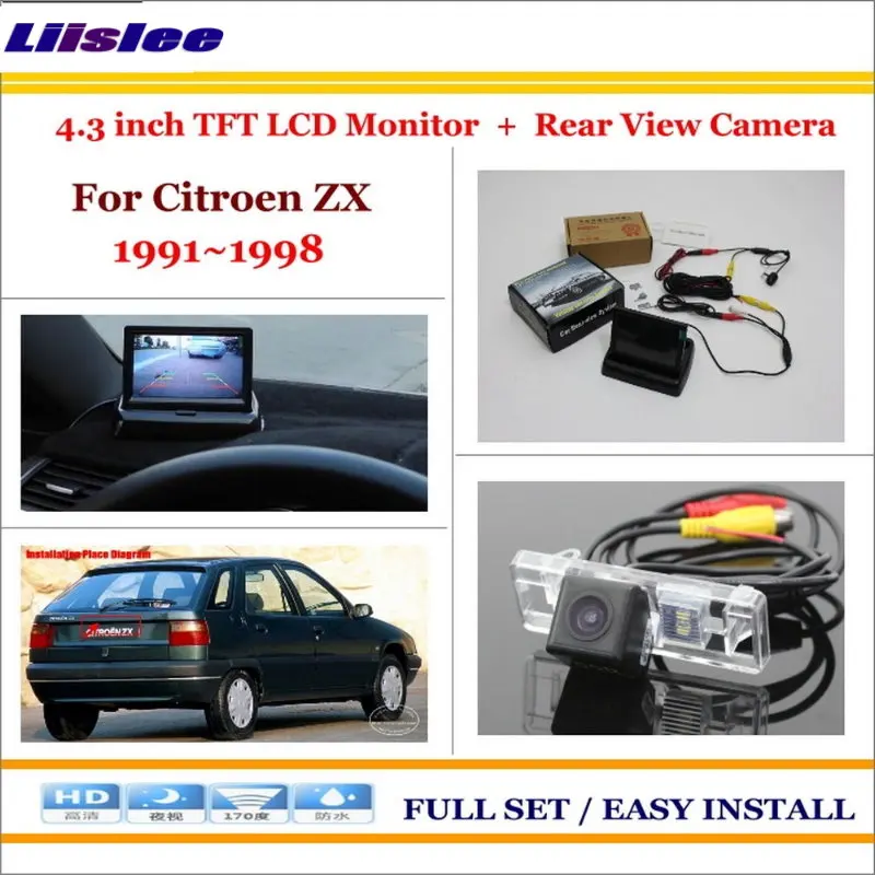 

Liislee For Citroen ZX 1991~1998 Auto Rear View Camera Back Up + 4.3" LCD Monitor = 2 in 1 Parking Assistance System