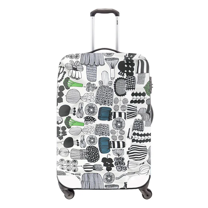 Модные художественные Лоскутные дорожные аксессуары с колесиками водонепроницаемые чехлы для багажа для 18-30 дюймов чемодан пылезащитный чехол - Цвет: Серый