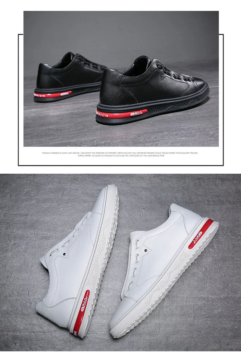 Обувь из натуральной кожи; мужские кроссовки из коровьей кожи; модная брендовая мужская повседневная обувь; классическая обувь черного и белого цвета; A1053