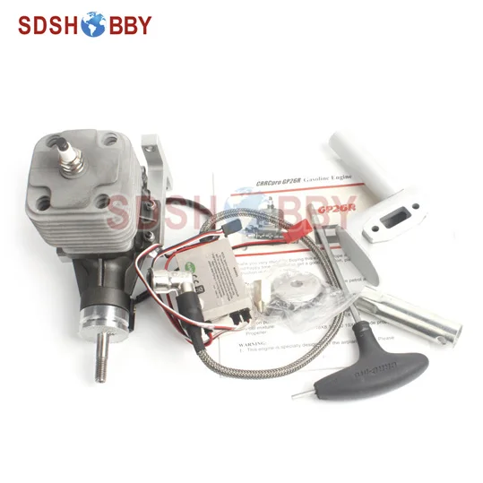 Новый бензиновый двигатель CRRCpro GP26R 26cc/бензиновый для RC самолета с карбюратором