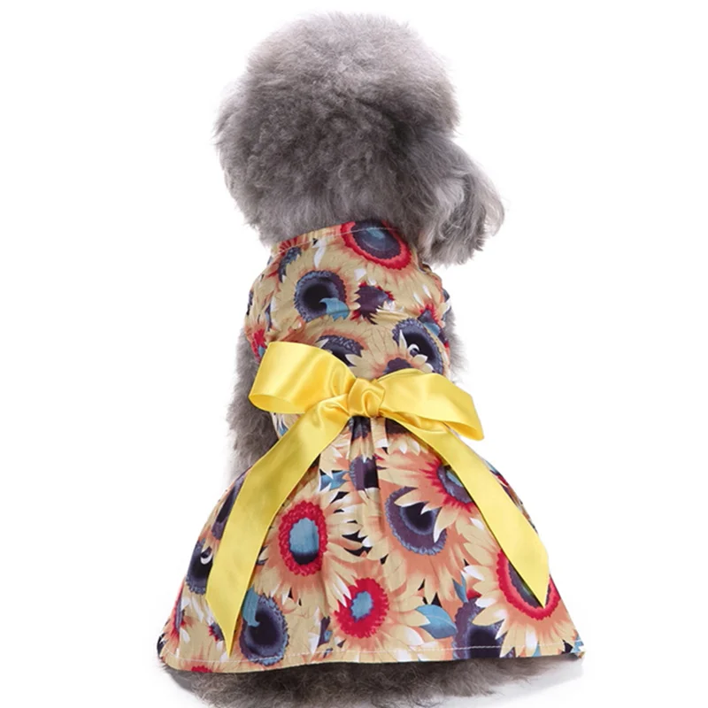 Floral Dog Clothes Summer Dog Dress for Small Dogs Wedding Dresses