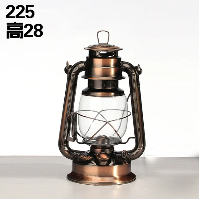 Classic vintage old fashioned kerosene lamp camping light outdoor