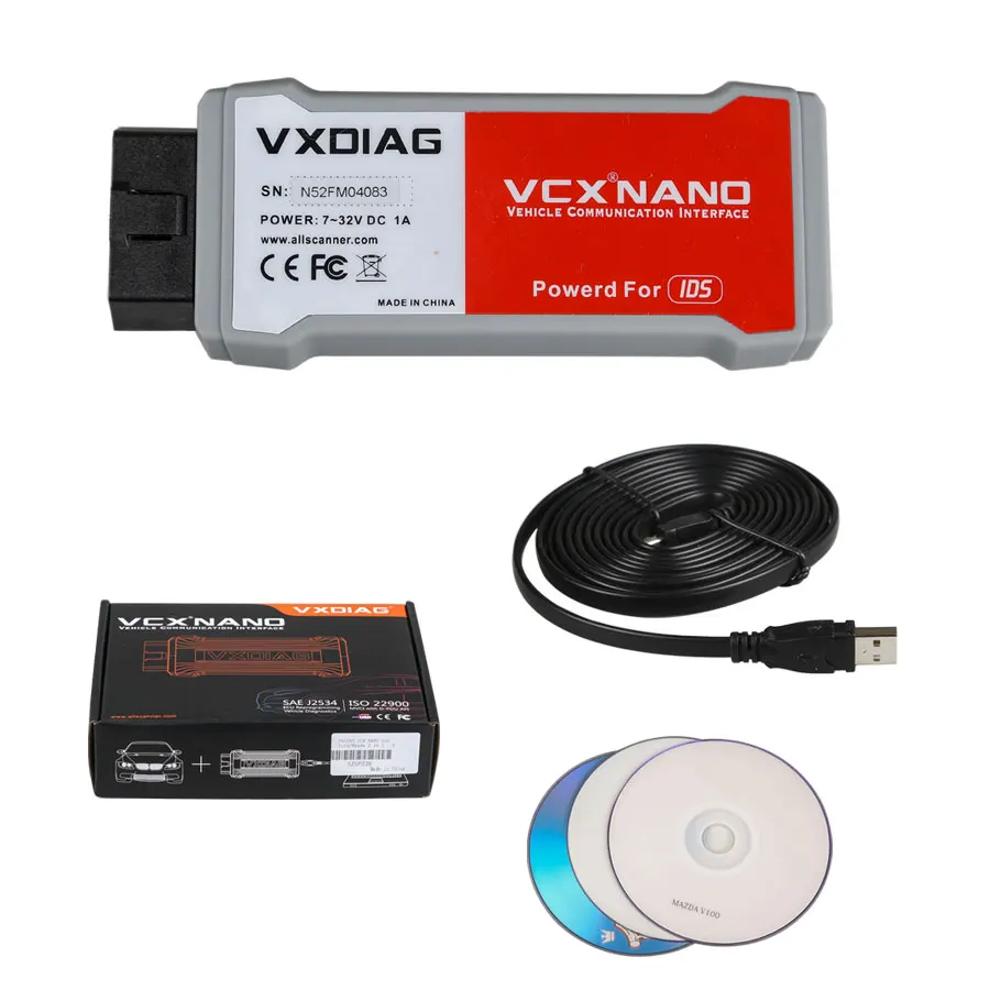 Автомобильный сканер FVDIFUL VXDIAG VCX NANO Wi Fi/USB для Ford/Mazda 2 в 1 многоязычная версия IDS