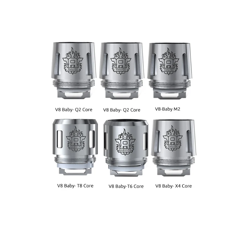 5 шт./лот, Vape Smok TFV8, детский испаритель с катушкой, M2/Q2/T6/T8/X4/T12, катушка для детского танка, Big Baby Alien, 220 Вт, Детский комплект