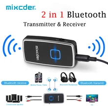 Mixcder TR007 беспроводной Bluetooth передатчик приемник 2 в 1 аудио адаптер 3,5 мм Aux аудио с USB кабелем для динамика ТВ ПК
