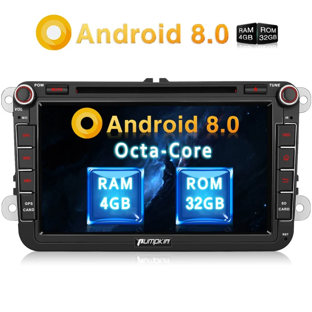 Pumpkin 2 Din 8 Android 8 0 font b Car b font DVD Player GPS Navigation