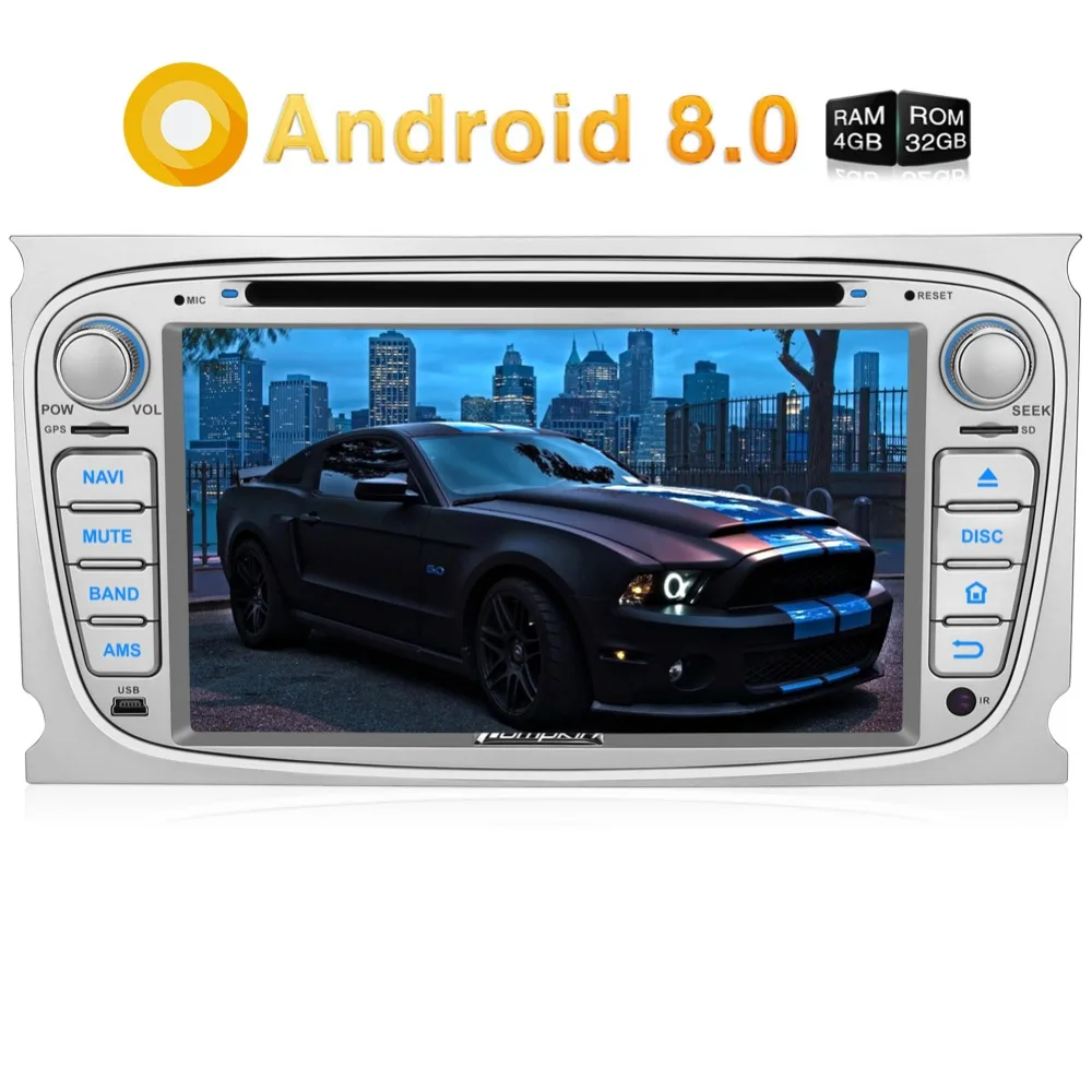 

Pumpkin 2 Din 7"Android 8.0 Qcta-Core 4G RAM 32G ROM Car Radio Audio DVD Player GPS Navigation Car Stereo For Ford Focus/ Mondeo