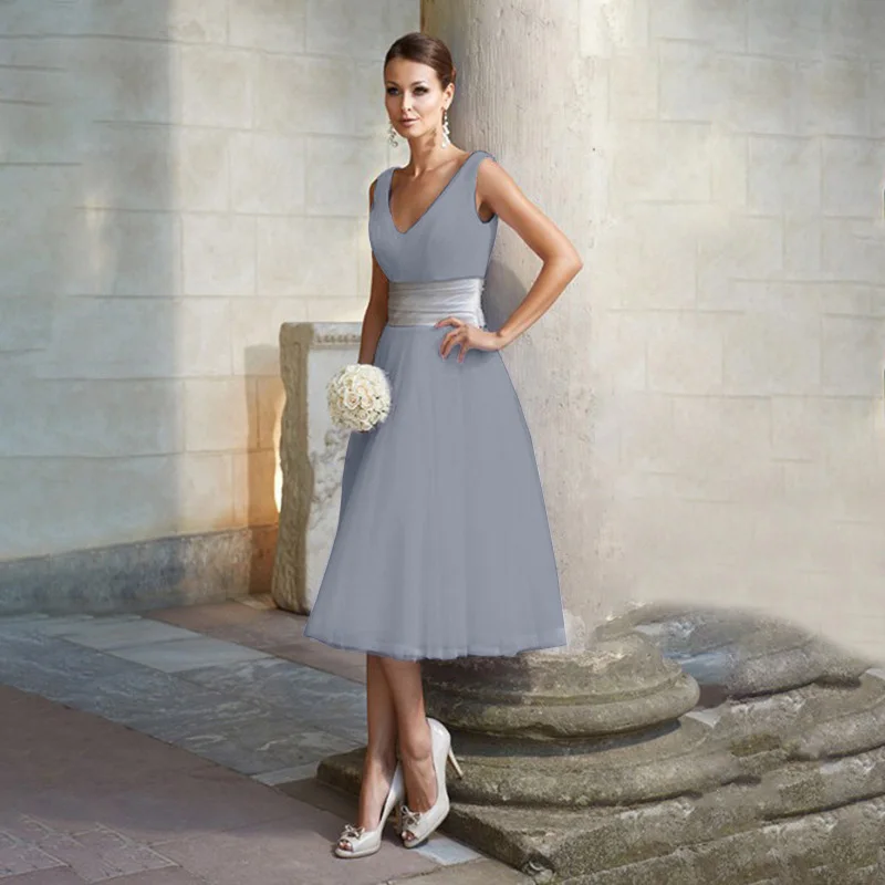 Платье Белый M-5XL плюс Размеры колено-длина платья новые летние без рукавов с v-образным вырезом Тонкий линия платье vestido Feminina LR117 - Цвет: Silvery gray