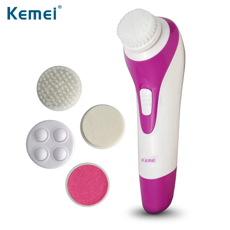Kemei Facial Cleansing Brush Electric Face Wash Machine Waterproof Facial Cleaner Face Massage